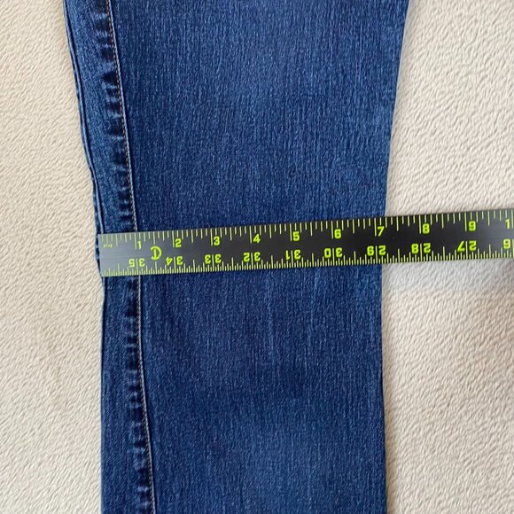 Lee Riders Woman's Jeans 14 Long Slim Bootcut Midrise Dark Wash Cotton/Polyester - Picture 5 of 14